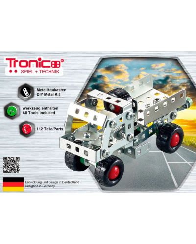 Metalni konstruktor Tronico – Silver serija, vozila, asortiman - 1