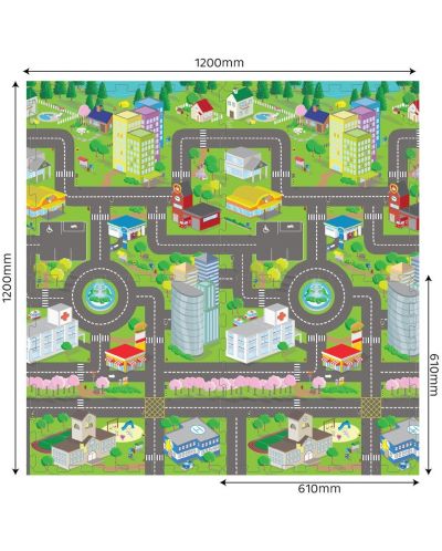 Mekana slagalica Sun Ta Toys – Gradska karta 4+8 dijelova - 2