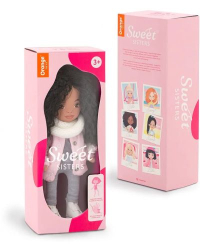Mekana lutka Orange Toys Sweet Sisters - Tina s ružičastom jaknom, 32 cm - 2