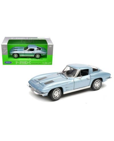 Metalni auto Welly - Chevrolet Corvette, 1:24, plavi - 1