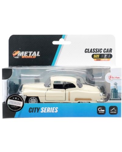 Metalni auto Toi Toys - Classic, retro, 1:35, bijeli - 2