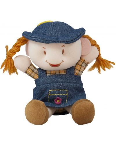 Mekana lutka Amek Toys - Djevojčica u traper odjeći, 12 cm - 1
