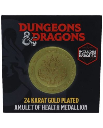 Medaljon FaNaTtiK Games: Dungeons & Dragons - Amulet of Health (Limited Edition) (Gold Plated) (Includes Magic Item Formula) - 4