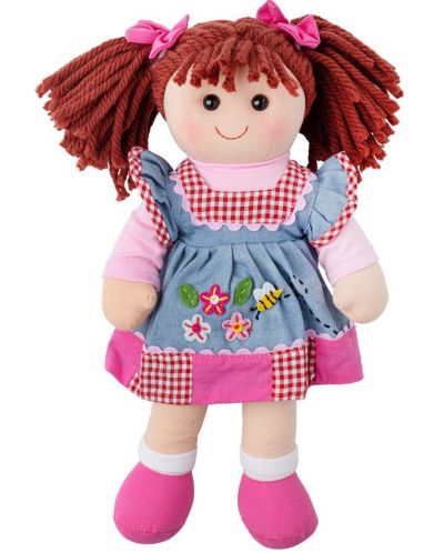 Mekana lutka Bigjigs - Melody, u haljini, 34 cm - 1