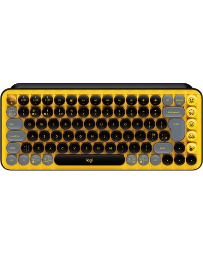 Mehanička tipkovnica Logitech - POP Keys, bežična, žuto/crna - 1