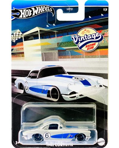 Metalni autić Hot Wheels Vintage - 1962 Corvette, 1:64 - 1