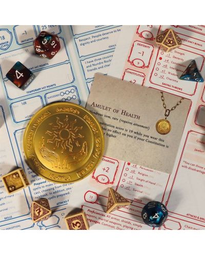 Medaljon FaNaTtiK Games: Dungeons & Dragons - Amulet of Health (Limited Edition) (Gold Plated) (Includes Magic Item Formula) - 3