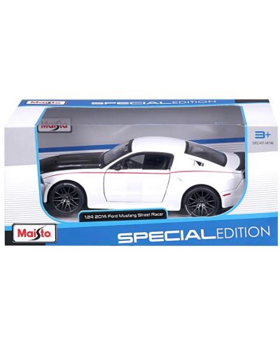 Metalni auto Maisto Special Edition - Ford Mustang Street Racer 2014, bijeli, 1:24 - 4