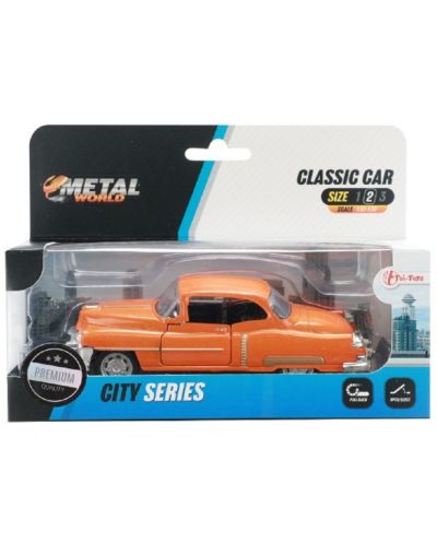 Metalni auto Toi Toys - Classic, retro, 1:35, narančasti - 2