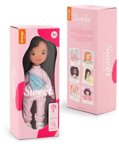 Mekana lutka Orange Toys Sweet Sisters - Tina u ružičastoj trenirci, 32 cm - 2