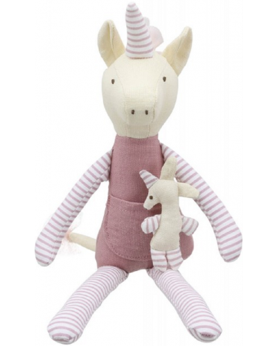 Mekana lutka The Puppet Company – Jednorog s bebom, 30 sm - 2