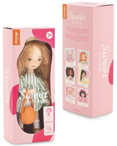 Mekana lutka Orange Toys Sweet Sisters - Sunny u kariranoj haljini, 32 cm - 8