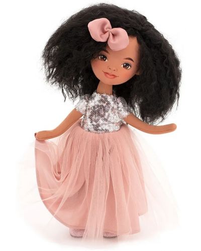 Mekana lutka Orange Toys Sweet Sisters - Tina u ružičastoj haljini sa šljokicama, 32 cm - 1