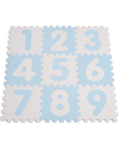 Mekana slagalica za pod Sun Ta - Brojevi, 9 dijelova, plavi - 1