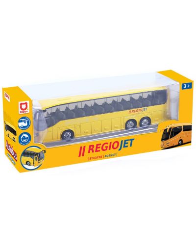Metalni autobus Rappa - RegioJet, 19 cm, žuti - 6