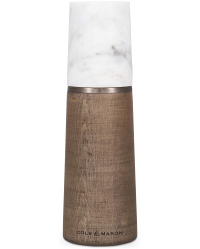 Mlinac za papar Cole & Mason - Marble, 18.5 х 6 cm, drvo i bijeli mramor - 1
