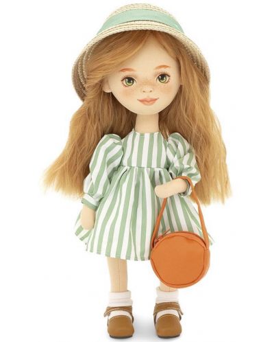 Mekana lutka Orange Toys Sweet Sisters - Sunny u kariranoj haljini, 32 cm - 1