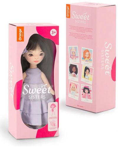 Mekana lutka Orange Toys Sweet Sisters - Lilu u ljubičastoj haljini, 32 cm - 2