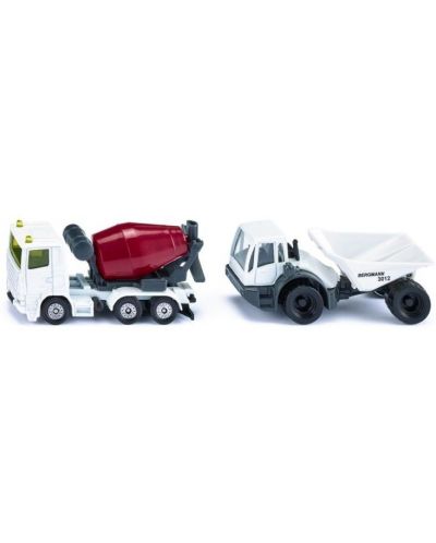 Metalni autići Siku - Kiper i betonski kamion - 1