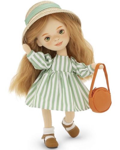 Mekana lutka Orange Toys Sweet Sisters - Sunny u kariranoj haljini, 32 cm - 3