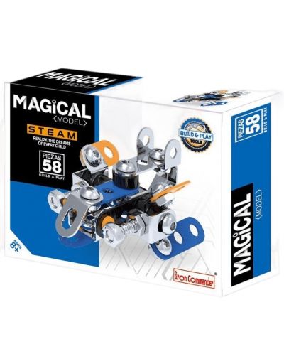 Metalni konstruktor Raya Toys - Magical Model, Speeder, 58 dijelova - 2