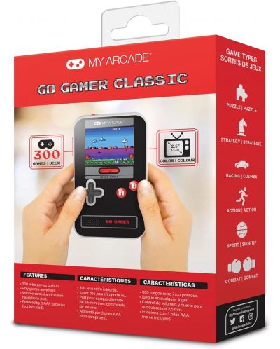 Mini konzola My Arcade - Gamer V Classic 300in1, crna/crvena - 3