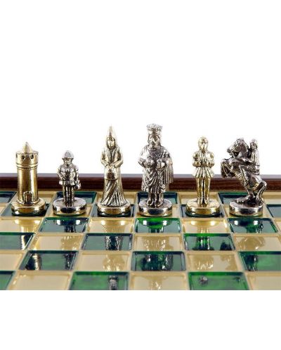 Mini luksuzni šah Manopoulos - Bizantsko Carstvo, zelena polja, 20х20 cm - 2