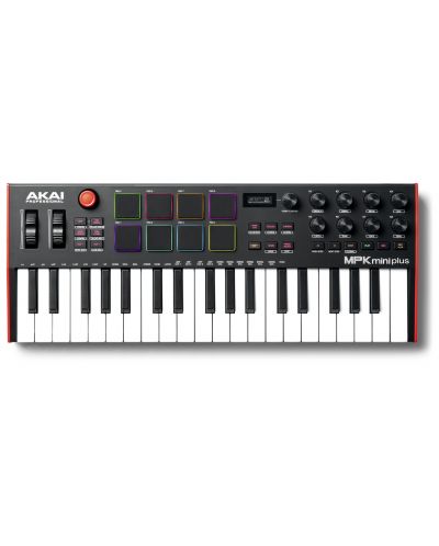 MIDI kontroler Akai Professional - MPK Mini Plus, crno/crveni - 1