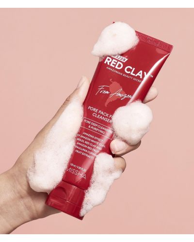 Missha Pjena za čišćenje lica Amazon Red Clay, 120 ml - 2