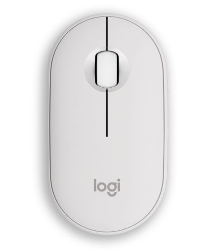 Miš Logitech - Pebble Mouse 2 M350s, opitčki, bežični, White - 1