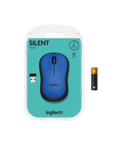 Miš Logitech - M220 Silent, bežični, plavi - 9