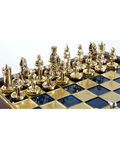 Mini luksuzni šah Manopoulos - Bizantsko Carstvo, plava polja, 20х20 cm - 4