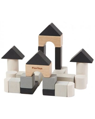 Mini set drvenih kockica PlanToys, 24 komada - 1