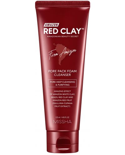 Missha Pjena za čišćenje lica Amazon Red Clay, 120 ml - 1