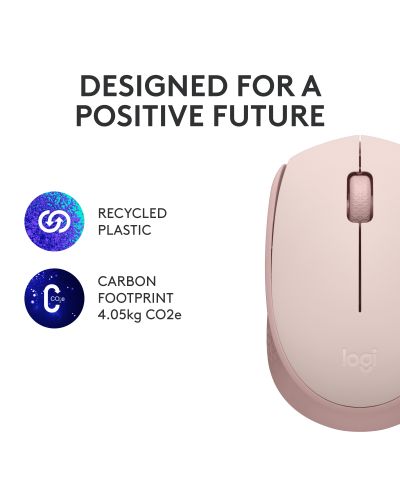 Miš Logitech - M171, optički, bežični, rose - 9