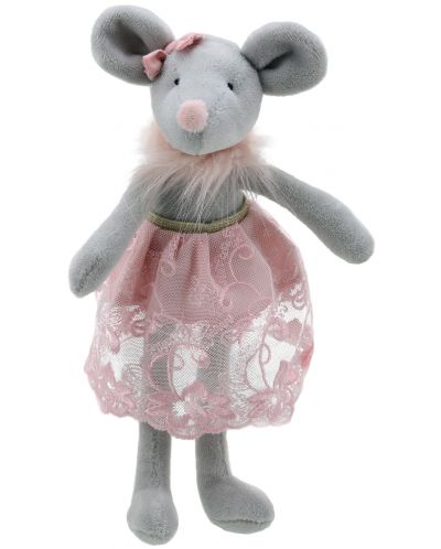 Krpena lutkа The Puppet Company – Plešući miš, u ružičastoj odjeći, 38 sm - 1