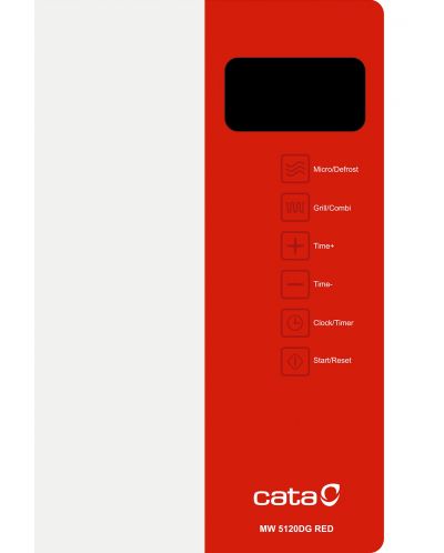 Mikrovalna pećnica Cata - MW5120DG, 20L, 700W, bijela/crvena - 2