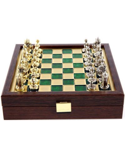 Mini luksuzni šah Manopoulos - Bizantsko Carstvo, zelena polja, 20х20 cm - 1