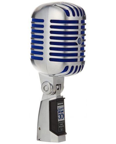 Mikrofon Shure - Super 55 Deluxe, srebrnast/plavi - 5