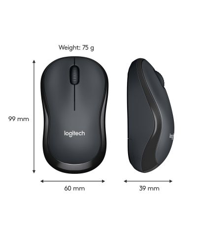 Miš Logitech - M220 Silent, bežični, crni - 10