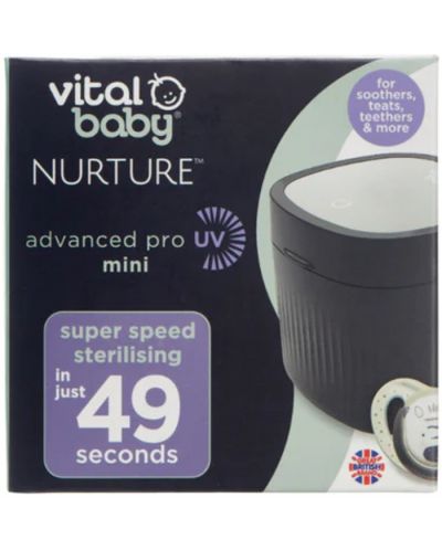 Mini sterilizator s UV zračenjem Vital Baby - Advanced Pro, crni - 7