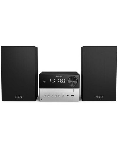 Mini audio sustav Philips - TAE1105BK/00, 2.0, crno/sivi - 1
