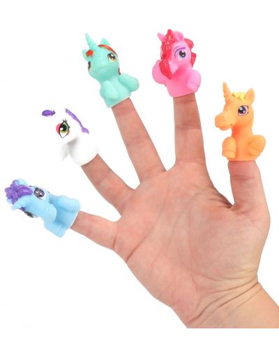 Mini figurice za prste Toi Toys - Jednorozi, 5 komada - 3