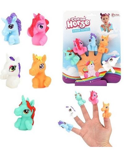 Mini figurice za prste Toi Toys - Jednorozi, 5 komada - 2