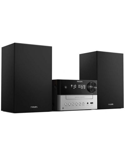 Mini audio sustav Philips - TAE1105BK/00, 2.0, crno/sivi - 2