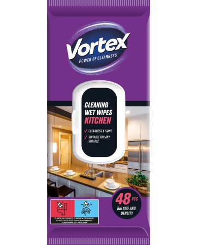 Vlažne maramice za čišćenje kuhinje ​ Vortex - 48 komada - 1