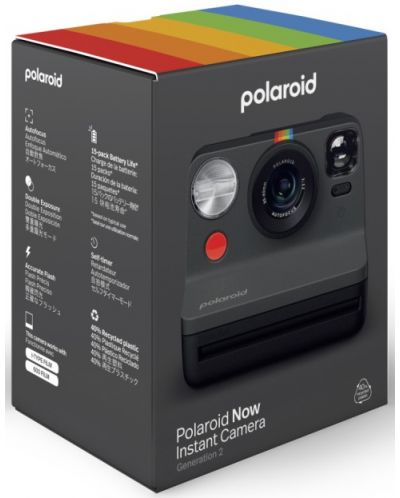 Instant kamera Polaroid - Now Gen 2, crna - 8