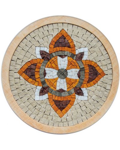 Mozaik Neptune Mosaic - Medaljon, s narančastim cvijetom - 1