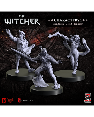 Model The Witcher: Miniatures Characters 1 (Geralt, Yennefer, Dandelion) - 5