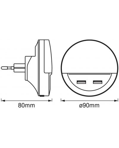 Mobilna svjetiljka Ledvance - Lunetta USB, bijela - 4